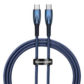 Baseus Glimmer 100W Type-C TO 1 m Mavi Şarj Kablosu
