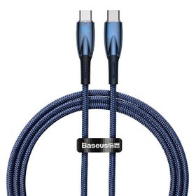 Baseus Glimmer 100W Type-C TO 1 m Mavi Şarj Kablosu