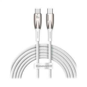Baseus Glimmer 100W Type-C TO 2 m Beyaz Şarj Kablosu