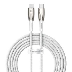 Baseus Glimmer 100W Type-C TO 2 m Beyaz Şarj Kablosu