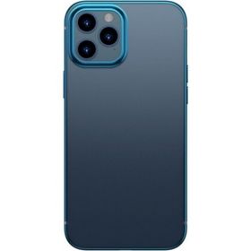 Baseus Glitter iPhone 12 Pro Max Şeffaf Lüx Soft TPU Mavi Kılıf