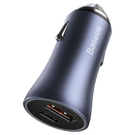 Baseus Golden Connector Pro U+C 40 W Koyu Gri Araç Şarjı