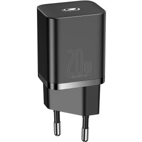 Baseus iPhone Süper Si QC 20W Type-C Siyah Hızlı Şarj Cihazı