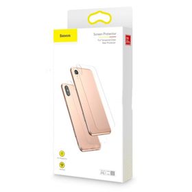 Baseus İphone Xr 6.1 0.3 mm Arka Full Kırılmaz Cam Şeffaf Ekran Koruyucu