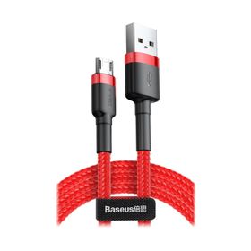 Baseus Kırmızı 1 m 2.4 A USB Type A & Micro USB Cafule Serisi Şarj & Data Aktarım Kablosu