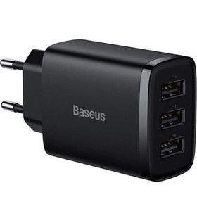 Baseus Kompakt 3 USB Portlu 17 W Hızlı Şarj Başlığı Adaptörü
