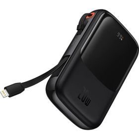 Baseus Lightning Şarj Kablolu Dijital Ekranlı 20W 10.000 mAh Siyah Powerbank