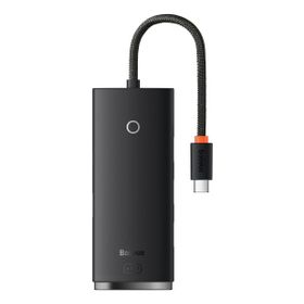 Baseus Lite 4 In 1 Multifonksiyonal Type-C Hub Siyah Dock Station
