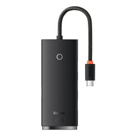 Baseus Lite 4 In 1 Multifonksiyonal Type-C Hub Siyah Dock Station