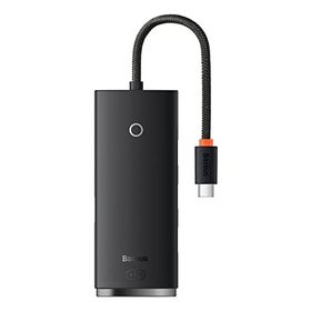 Baseus Lite 4 In 1 Multifonksiyonal Type-C Hub Siyah Dock Station