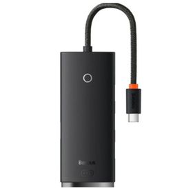 Baseus Lite 4 In 1 Multifonksiyonal Type-C Hub Siyah Dock Station
