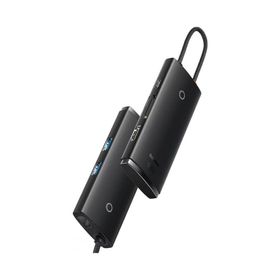 Baseus Lite Siyah 6 in 1 Multifonksiyonal Type-C Hub Dock Station