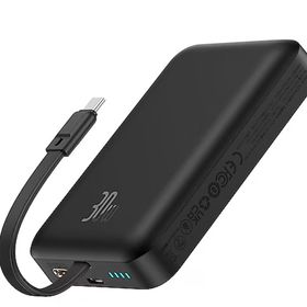Baseus Megsafe Mini 30 Watt 10.000 mAh Type-C Kablolu Kablosuz Şarjlı Siyah Powerbank