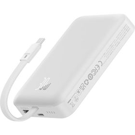 Baseus Mgsafe Mini 30W 10.000 mAh Type-C Kablolu Kablosuz Şarjlı Beyaz Powerbank