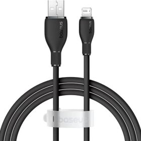 Baseus P10355700111-00 Pudding USB-A Light 2.4 A 1.2 m Siyah Kablo