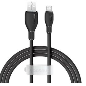 Baseus P10355700111-00 Pudding USB-A Light 2.4 A 1.2 m Siyah Kablo
