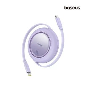 Baseus P10364500513-00 Free 2 Pull Mini Geri Çekilebilir USB-C 100 W 2 mt Mor Şarj Kablosu
