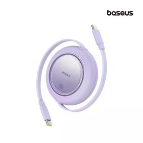 Baseus P10364500513-00 Free 2 Pull Mini Geri Çekilebilir USB-C 100 W 2 mt Mor Şarj Kablosu