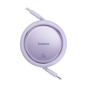 Baseus P10364501511-00 Free 2 Pull Geri Çekilebilir USB-C to Lightning 20 W 1 mt Mor Şarj Kablosu