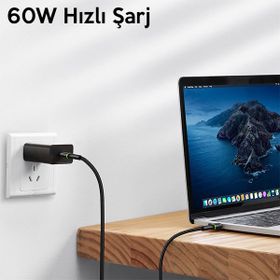 Baseus PD2.0 60W 1 m Halo Data Hızlı Şarj Usb Type-C Kablo