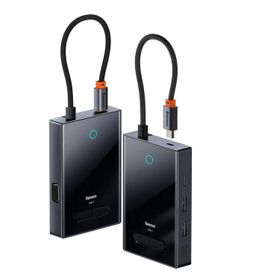 Baseus Pioneer Joy 8 in 1 Multifonksiyonal Type-C Gri Dock Station Hub
