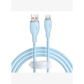 Baseus Pudding 1.2 M Hızlı Şarj Özellikli USB Type-C 100 W Mavi Kablo
