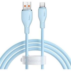 Baseus Pudding 1.2 M Hızlı Şarj Özellikli USB Type-C 100 W Mavi Kablo