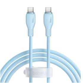 Baseus Pudding 1.2 M Hızlı Şarj Özellikli USB Type-C 100 W Mavi Kablo