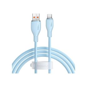 Baseus Pudding 1.2 M Hızlı Şarj Özellikli USB Type-C 100 W Mavi Kablo