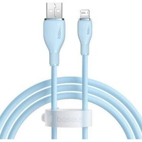 Baseus Pudding Hızlı Şarj Özellikli Usb To Lightning 2.4 A 1.2 M Mavi Kablo