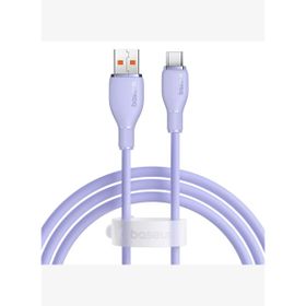 Baseus Pudding Hızlı Şarj Özellikli Usb Type-C 100W 1.2M Mor Kablo