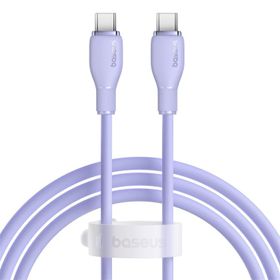Baseus Pudding Hızlı Şarj Özellikli Usb Type-C 100W 1.2M Mor Kablo