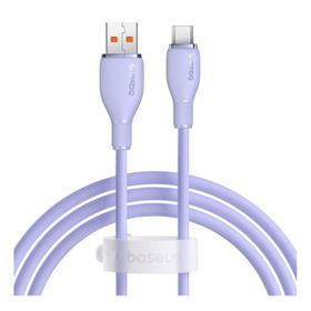 Baseus Pudding Hızlı Şarj Özellikli Usb Type-C 100W 1.2M Mor Kablo