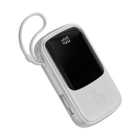 Baseus Q pow PPQD-B02 3A Dijital Göstergeli 10.000 mAh Beyaz PowerBank
