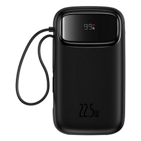 Baseus Qpow 2 Dual Kablolu 10.000 mAh 22.5W Siyah Powerbank