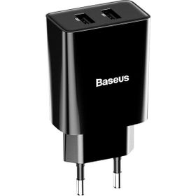 Baseus Speed Mini Dual Tzccfs-R01 10.5 W 2.4 A Lightning Kablolu Siyah Seyehat Şarj Seti