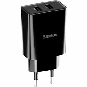 Baseus Speed Mini Dual Tzccfs-R01 10.5 W 2.4 A Lightning Kablolu Siyah Seyehat Şarj Seti