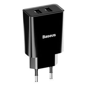 Baseus Speed Mini Dual Tzccfs-R01 10.5 W 2.4 A Lightning Kablolu Siyah Seyehat Şarj Seti