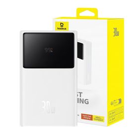 Baseus Star-Lord 10.000 mAh Digital Display 30W Beyaz Powerbank