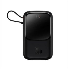 Baseus Super Şarj Gösterge Lightning Kablolu 20W 10.000 mAh Siyah Powerbank