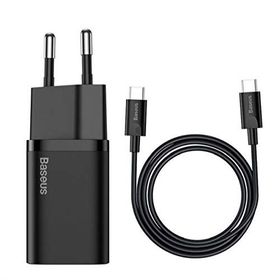 Baseus Süper Sİ PD 25W Type-C TO Siyah Kablo Setli Duvar Şarjı Cihazı