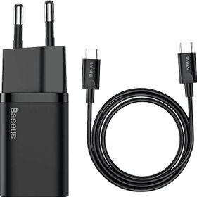 Baseus Süper Sİ PD 25W Type-C TO Siyah Kablo Setli Duvar Şarjı Cihazı
