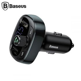 Baseus T Typed S-09 Bluetooth FM Transmitter Çift Usb Araç Şarj Aleti