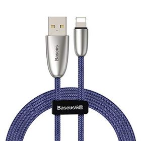Baseus Torch Serisi Mavi 1.5 A 2 mt Alüminyum Alaşım Örgü Tasarım iPhone Lightning Data Şarj Kablosu