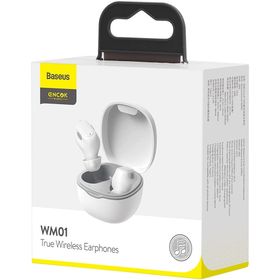 Baseus WM01 Beyaz Bluetooth Kulaklık