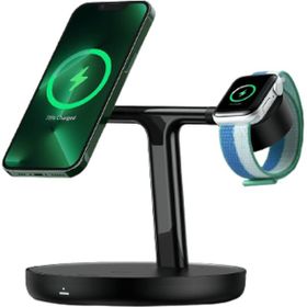 Baseus WXTE000101 Swan 3-in-1 20W Siyah Wireless Manyetik Şarj Adaptörü