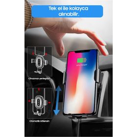 Baseus WXYL-01 Çok Fonksiyonlu Kablosuz Wireless Araç Tutucu Şarj