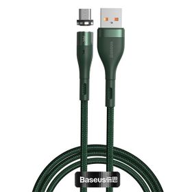 Baseus Zinc Safe Manyetik USB Kablo Android Micro 2.1A 1 mt Siyah Şarj Kablosu