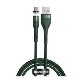 Baseus Zinc Safe Manyetik USB Kablo Android Micro 2.1A 1 mt Siyah Şarj Kablosu