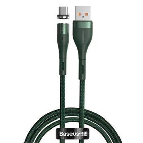 Baseus Zinc Safe Manyetik USB Kablo Android Micro 2.1A 1 mt Siyah Şarj Kablosu